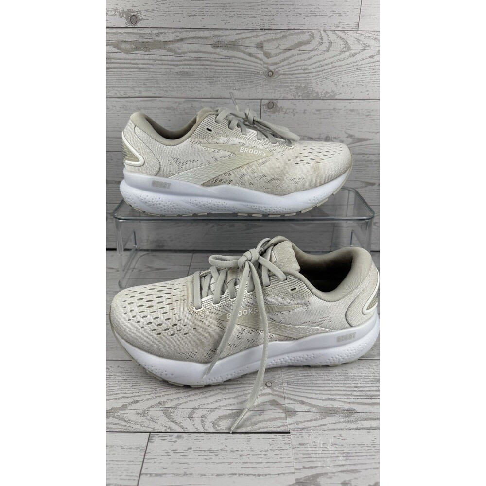 Brooks Ghost 16 Women’s Size 7 Running Shoes ‘White/off White Beige #547